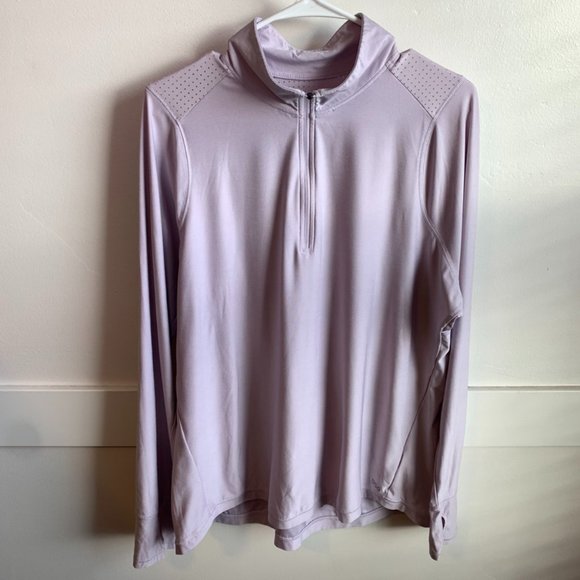 DSG Tops - DSG Light Purple Quarter Zip Long Sleeve Shirt